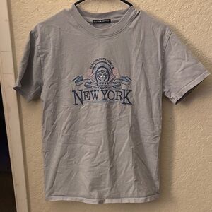 Brandy Melville Gray New York Tee